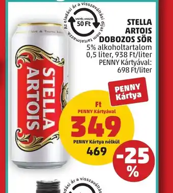 PENNY Stella Artois dobozos sör ajánlat