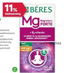 Rossmann Béres magnézium forte + B6-vitamin filmtabletta ajánlat