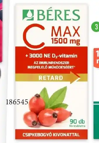 Rossmann Béres C max retard + D3-vitamin filmtabletta ajánlat