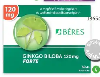 Rossmann Béres ginkgo biloba forte kapszula ajánlat