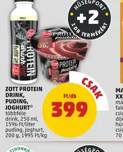 PENNY Zott Protein Drink, Pudding, Joghurt ajánlat