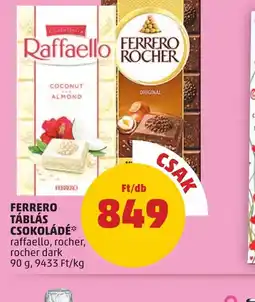 PENNY Ferrero Tablás Csokoládé ajánlat