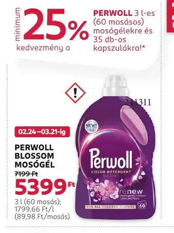 Rossmann Perwoll blossom mosógél ajánlat