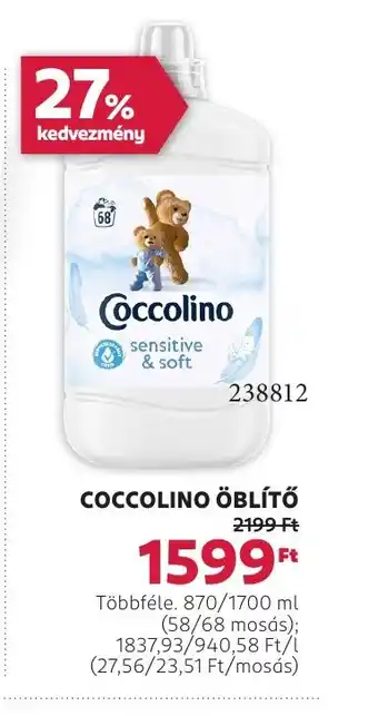 Rossmann Coccolino öblítő ajánlat