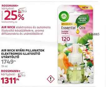 Rossmann Air wick nyári pillanatok elektromos illatosító utántöltő ajánlat