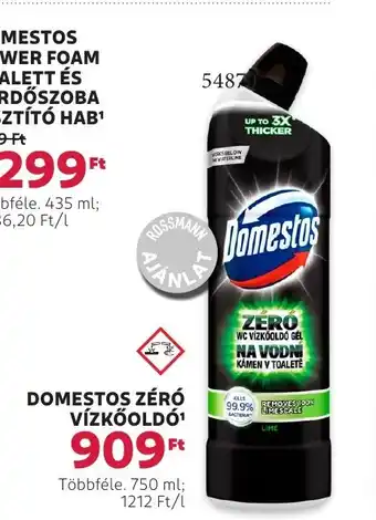 Rossmann Domestos zéró vízkőoldó ajánlat