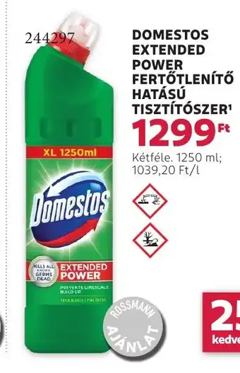 Rossmann Domestos extended power fertőtlenítő ajánlat