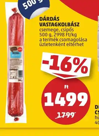 PENNY Dárdás Vastagkolbász ajánlat