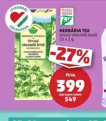 PENNY Herbária Tea Orvosi citromfű levél ajánlat