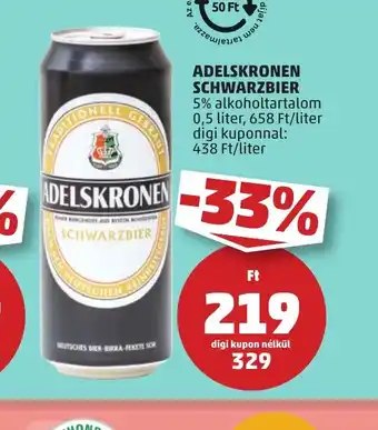 PENNY Adelskronen Schwarzbier ajánlat