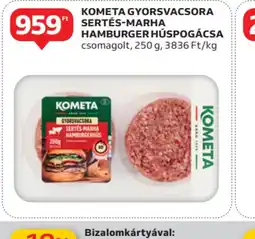 Auchan Kometa Gyorsvacsora Sertés-Marha Hamburger Húspötyácska ajánlat