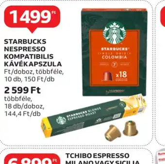 Auchan Starbucks Nespresso Kompatibilis Kávékapszula ajánlat