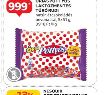 Auchan Orilá Pöttyös Laktzmentes Túr Rudi ajánlat