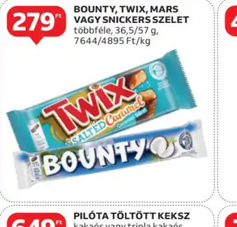 Auchan Bounty, Twix, Mars vagy Snickers szelet ajánlat