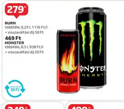 Auchan Burn és Monster energiaital ajánlat