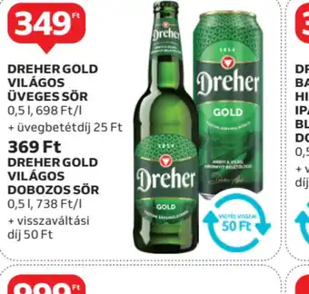 Auchan Dreher Gold Világos Sör ajánlat