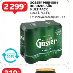 Auchan Gösser Premium dobozos sör multipack ajánlat