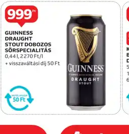 Auchan Guinness Draught Stout Dobozos Sörspecialitás ajánlat