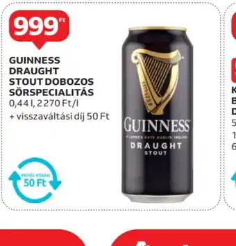 Auchan Guinness Draught Stout Dobozos Sörspecialitás ajánlat