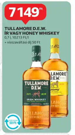 Auchan Tullamore D.E.W. Ír vagy Honey Whiskey ajánlat