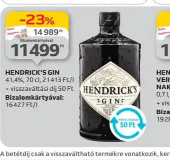 Auchan Hendrick's Gin ajánlat