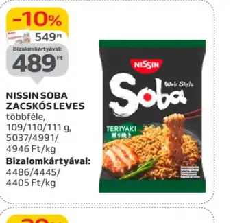 Auchan Nissin Soba Zsacsks leves ajánlat