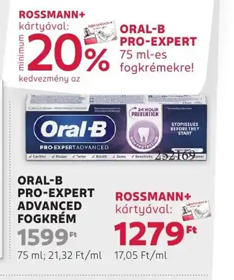 Rossmann Oral-B pro-expert advanced fogkrém ajánlat