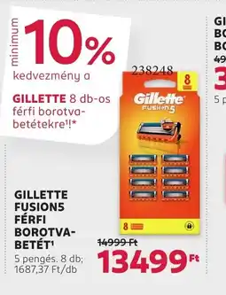 Rossmann Gillette fusion5 férfi borotva- betét ajánlat