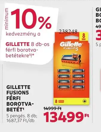 Rossmann Gillette fusion5 férfi borotva- betét ajánlat