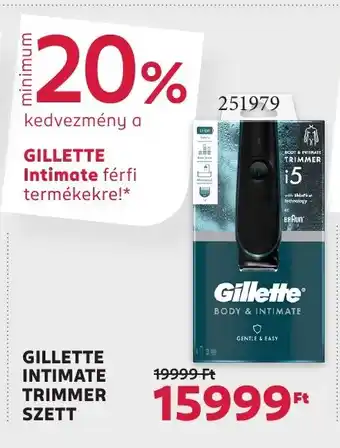 Rossmann Gillette intimate trimmer szett ajánlat