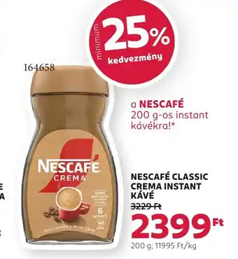 Rossmann Nescafé classic crema instant kávé ajánlat