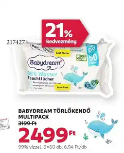 Rossmann Babydream törlőkendő multipack ajánlat