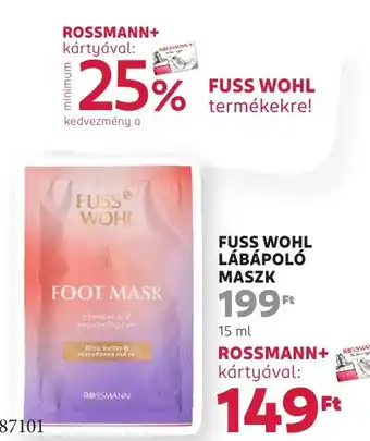 Rossmann Fuss wohl lábápoló maszk ajánlat