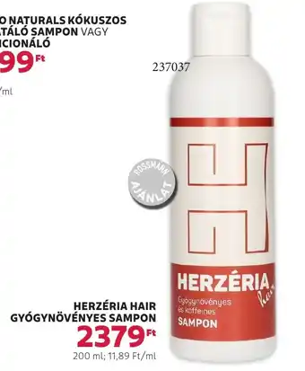 Rossmann Herzéria hair gyógynövényes sampon ajánlat