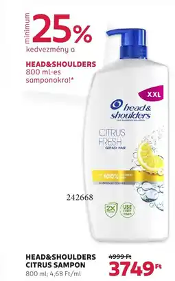 Rossmann Head&shoulders sampon ajánlat