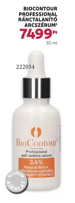 Rossmann Biocontour professional ránctalanító arcszérum ajánlat