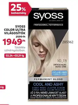 Rossmann Syoss color ultra világosítók ajánlat