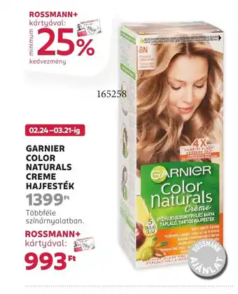 Rossmann Garnier color naturals creme hajfesték ajánlat