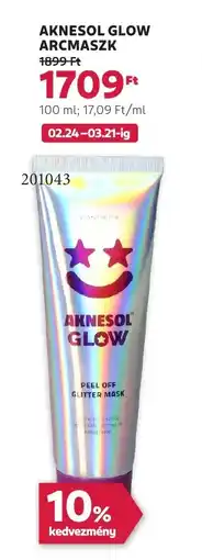 Rossmann Aknesol glow arcmaszk ajánlat