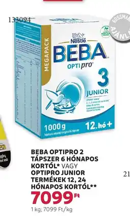 Rossmann Beba optipro 2 tápszer 6 hónapos kortól vagy ajánlat