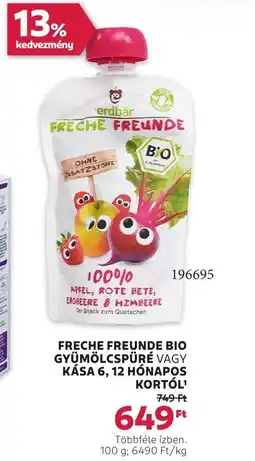 Rossmann Freche freunde bio gyümölcspüré vagy kása 6, 12 hónapos kortól ajánlat