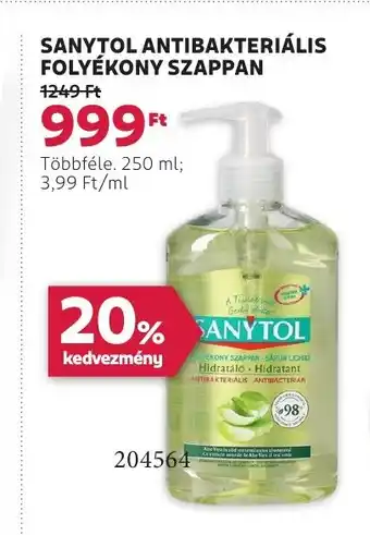 Rossmann Sanytol antibakteriális folyékony szappan ajánlat