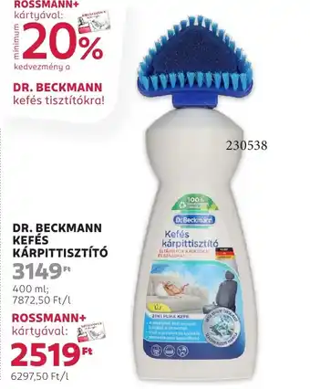 Rossmann Dr. Beckmann kefés kárpittisztító ajánlat