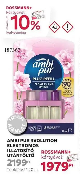 Rossmann Ambi pur 3volution elektromos illatosító ajánlat