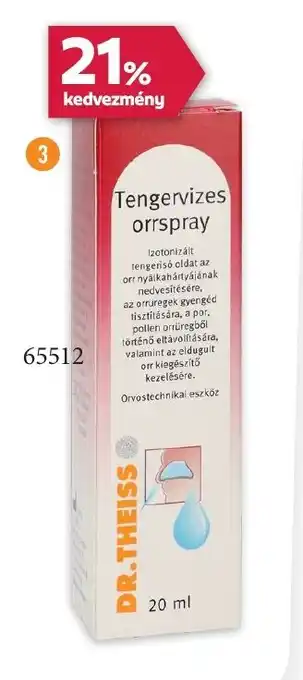 Rossmann Dr. Theiss tengervizes orrspray ajánlat