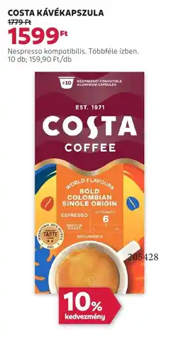 Rossmann Costa kávékapszula ajánlat