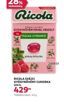 Rossmann Ricola svájci gyógynövény cukorka ajánlat