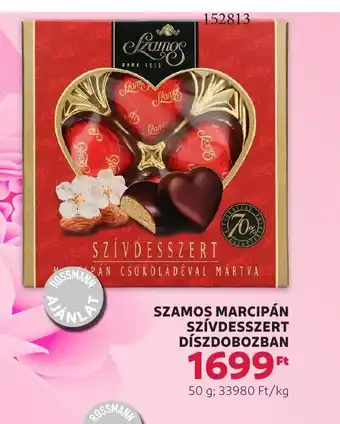 Rossmann Szamos marcipán szívdesszert díszdobozban ajánlat