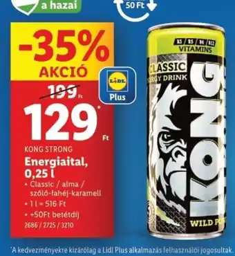 Lidl Kong strong energiaital ajánlat