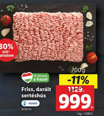 Lidl Friss, darált sertéshús ajánlat